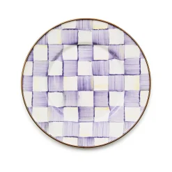 Violet Check Salad/Dessert Plate