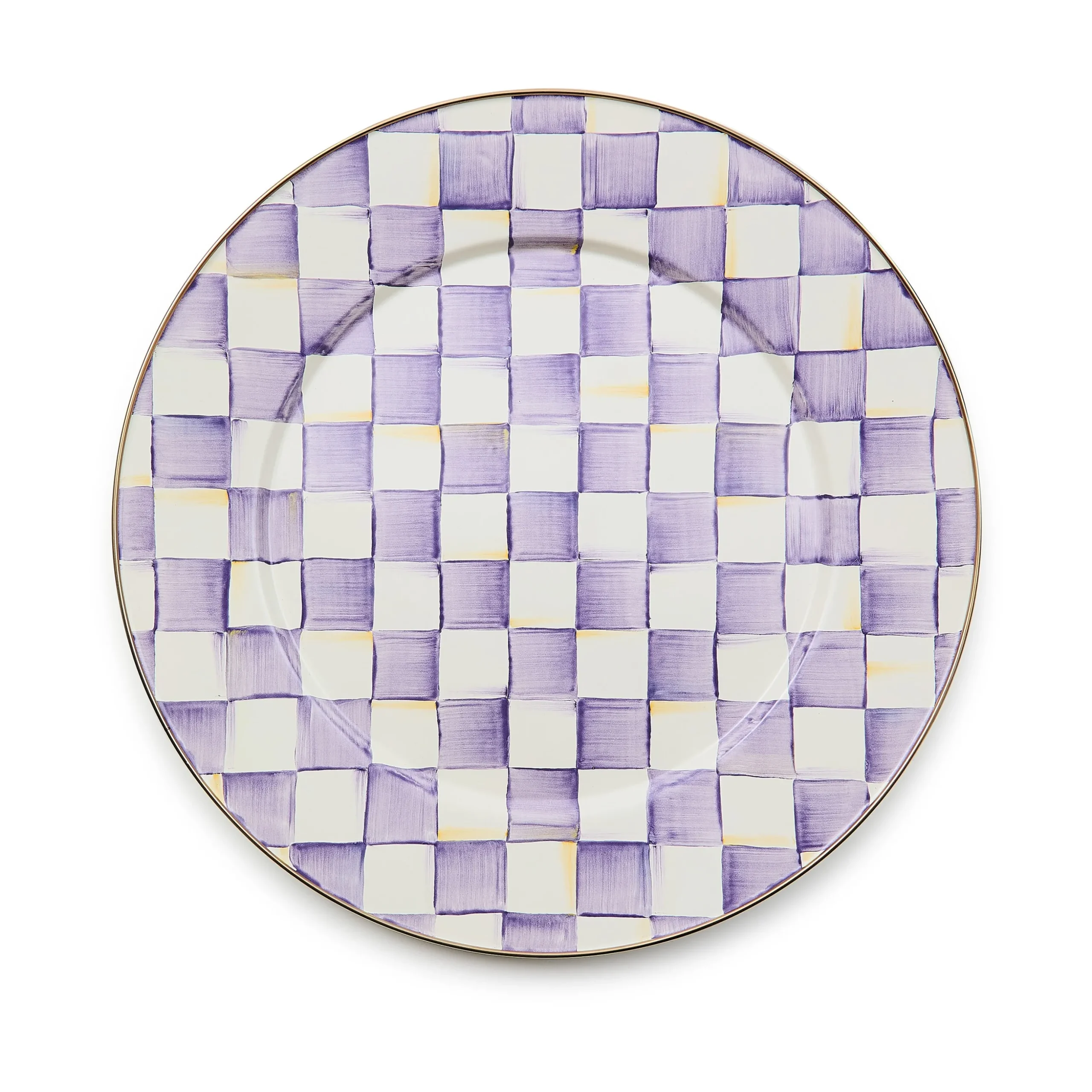 Violet Check Serving Platter