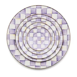 Violet Check Serving Platter