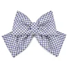 Violet Check Small Bow