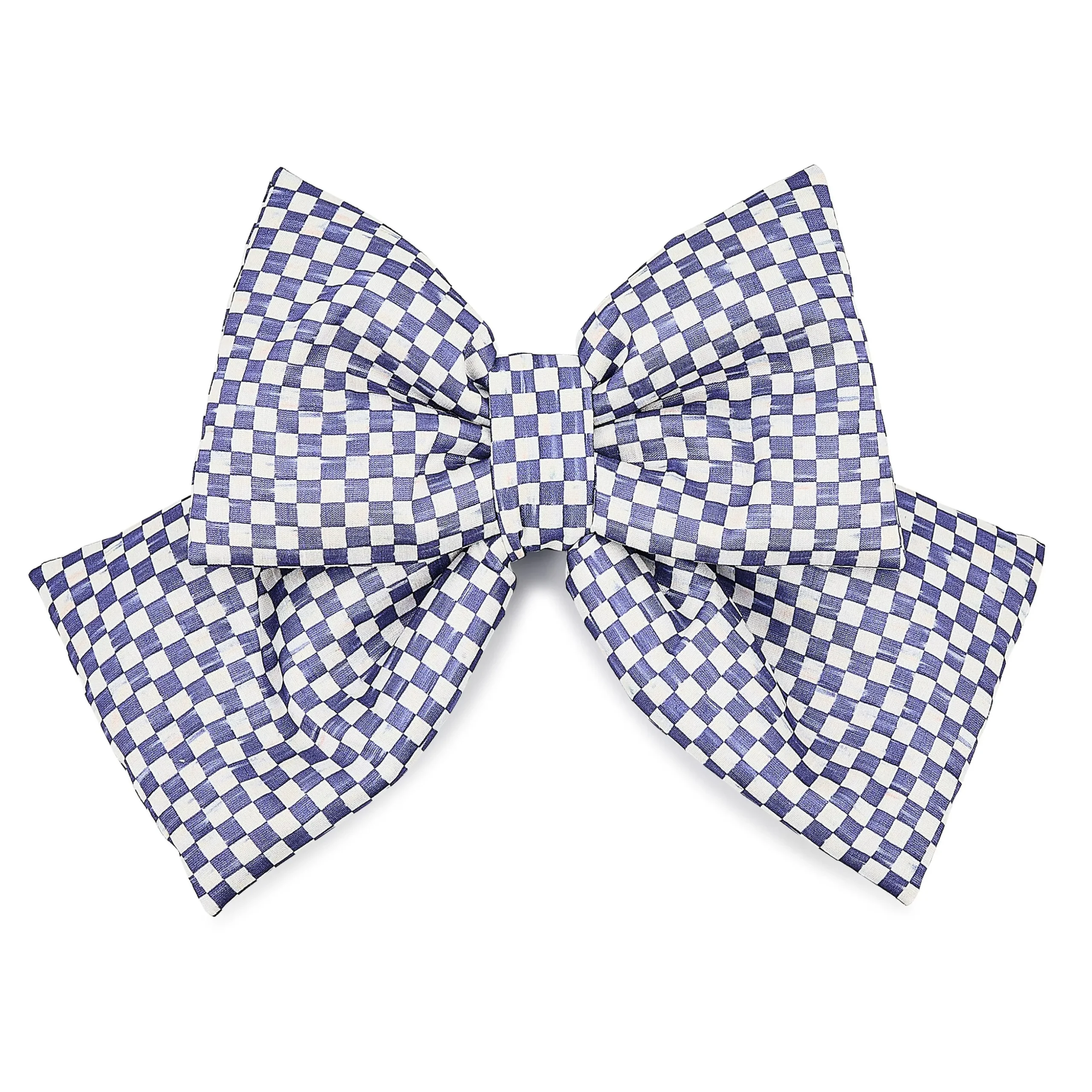 Violet Check Small Bow
