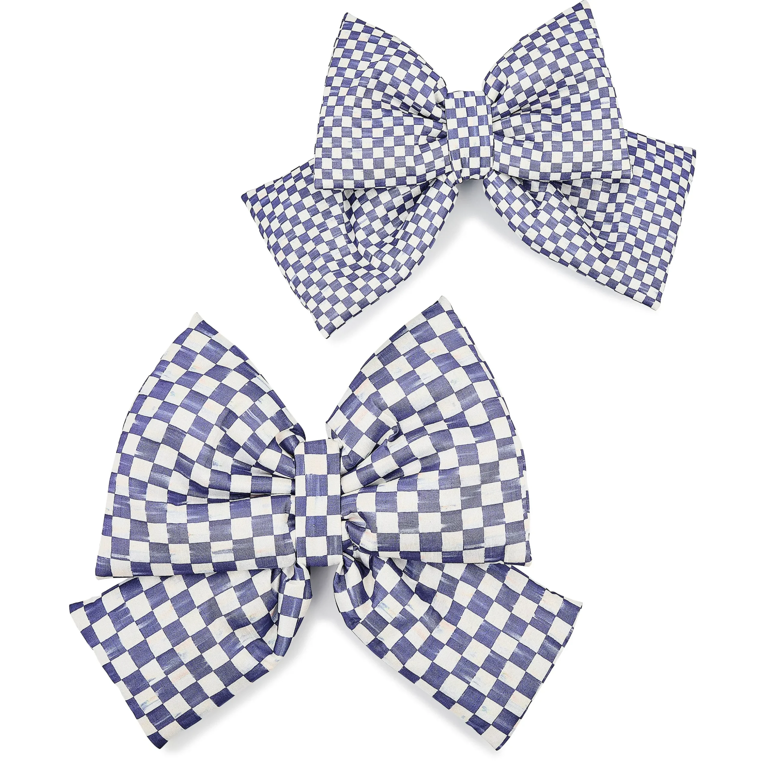 Violet Check Small Bow