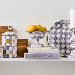 Violet Check Small Compote