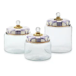 Violet Check Small Kitchen Canister