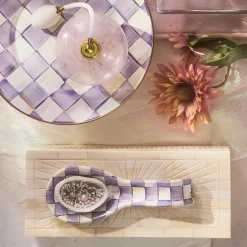 Violet Check Spoon Rest