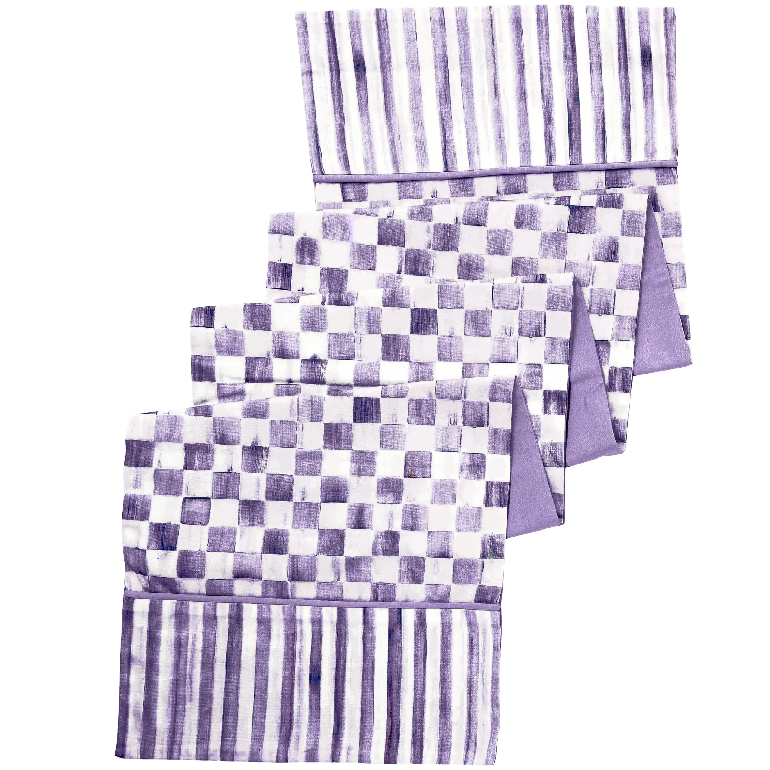 Violet Check Table Runner