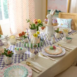 Violet Check Table Runner