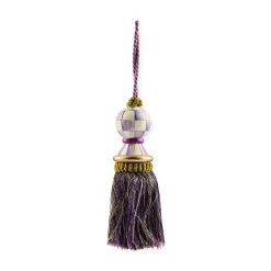 Violet Check Tassel