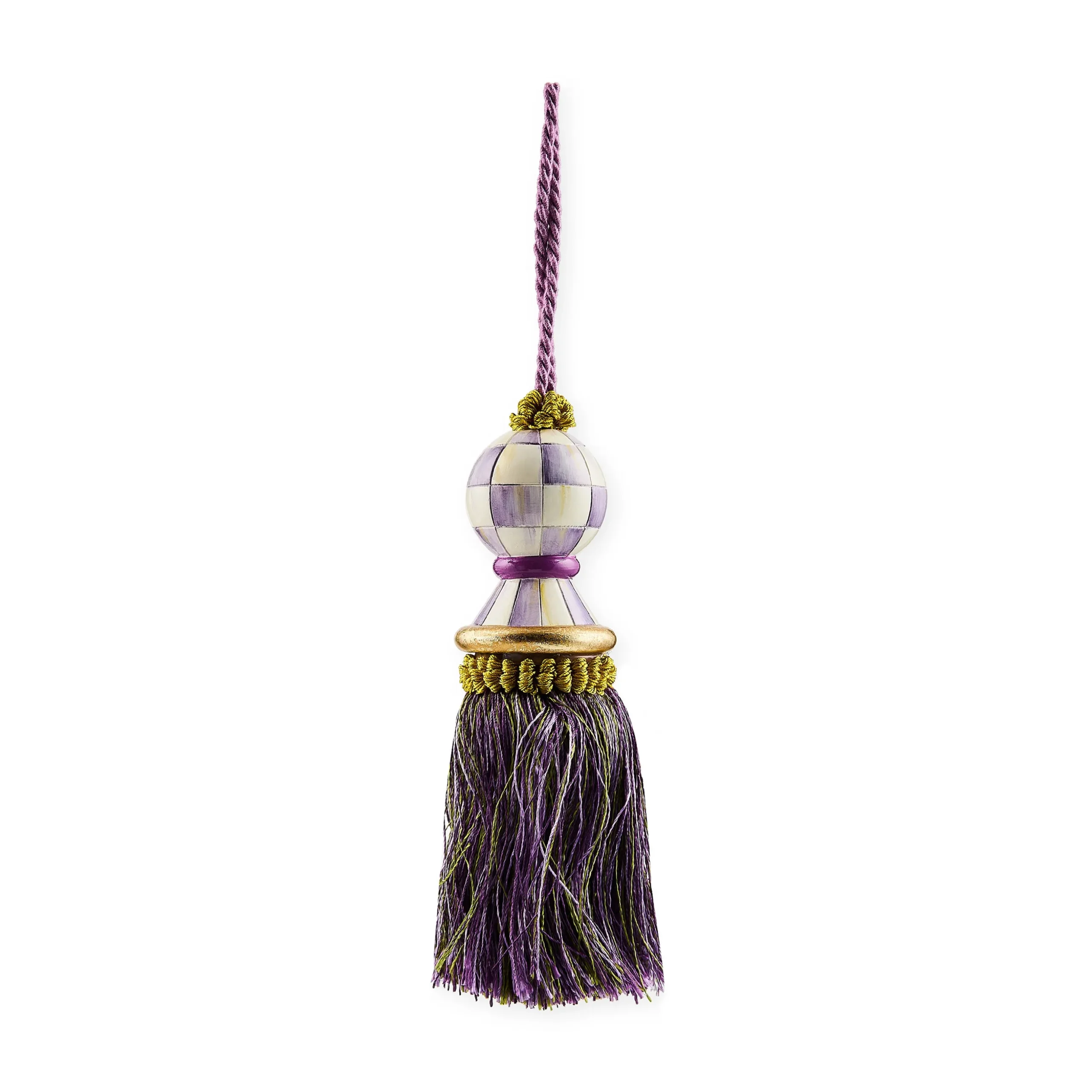 Violet Check Tassel