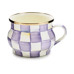 Violet Check Teacup