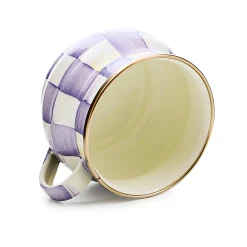 Violet Check Teacup