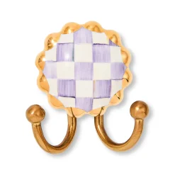Violet Check Wall Hook