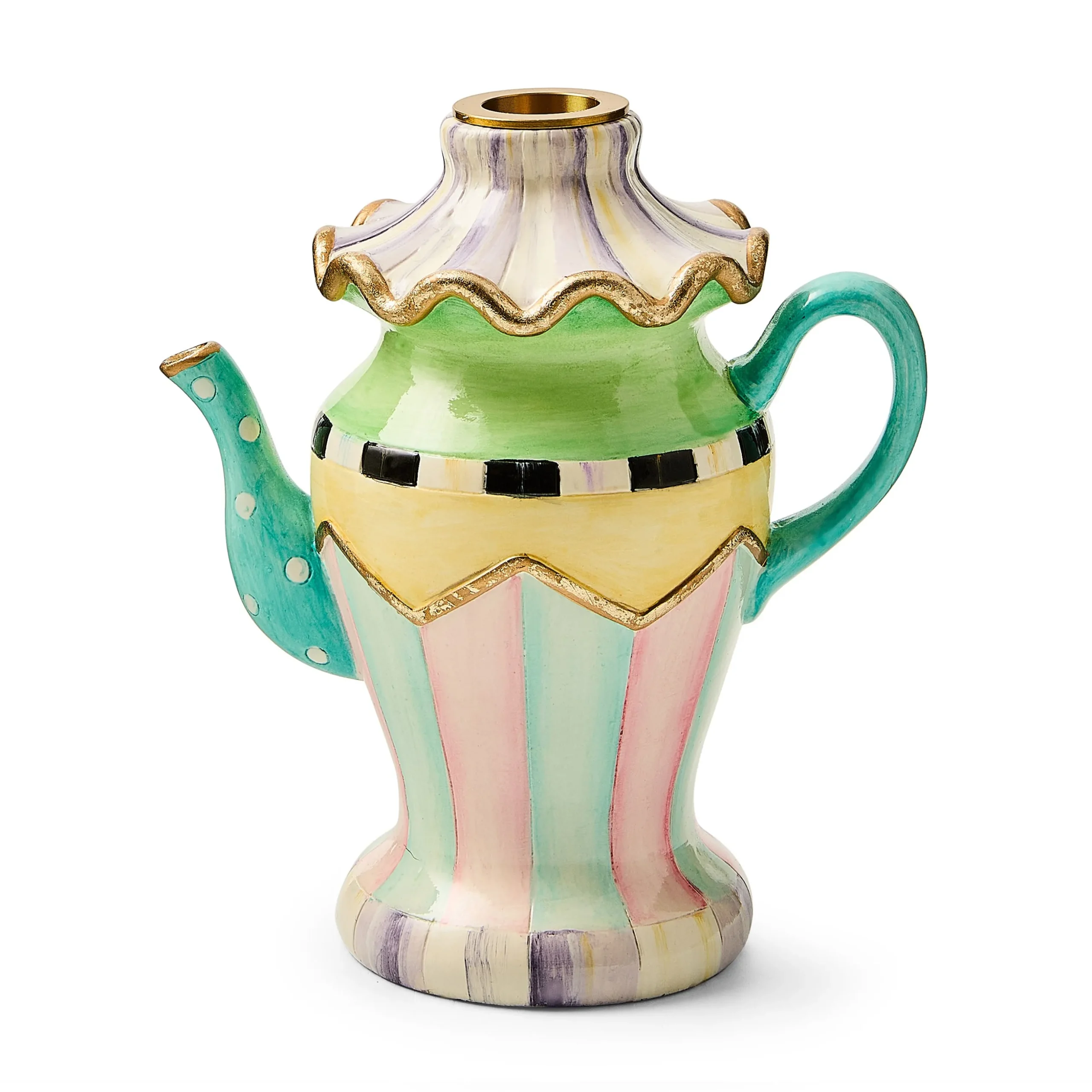 Violet Teapot Candle Holder