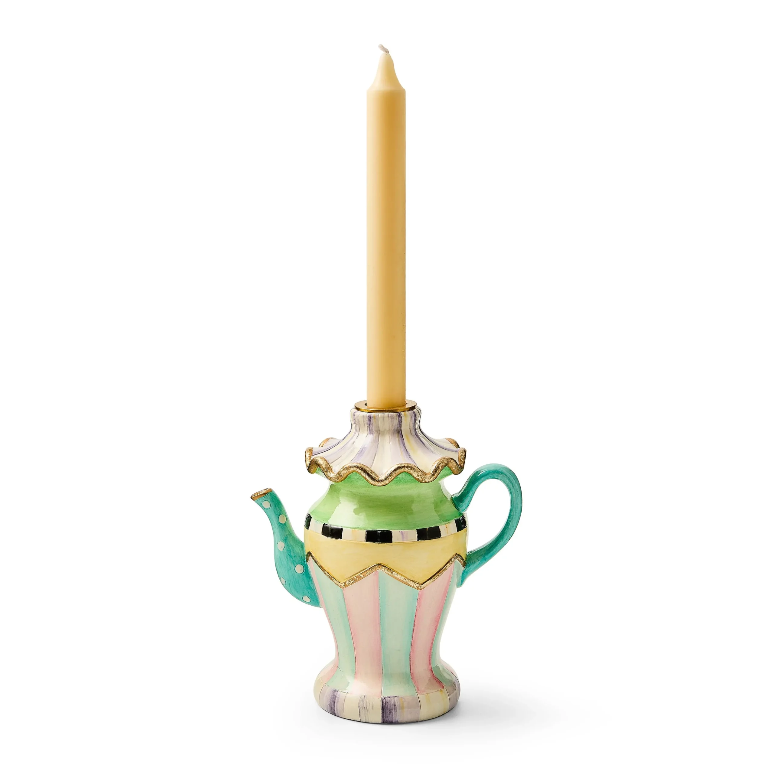 Violet Teapot Candle Holder
