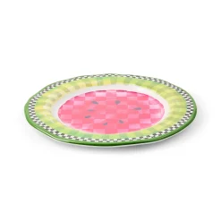 Watermelon Melamine Dinner Plates, Set of 4
