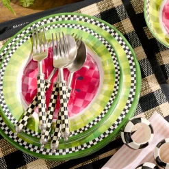 Watermelon Melamine Dinner Plates, Set of 4