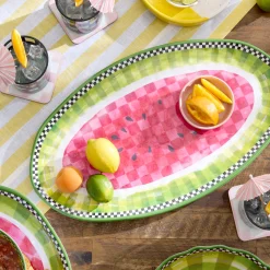 Watermelon Melamine Oval Platter