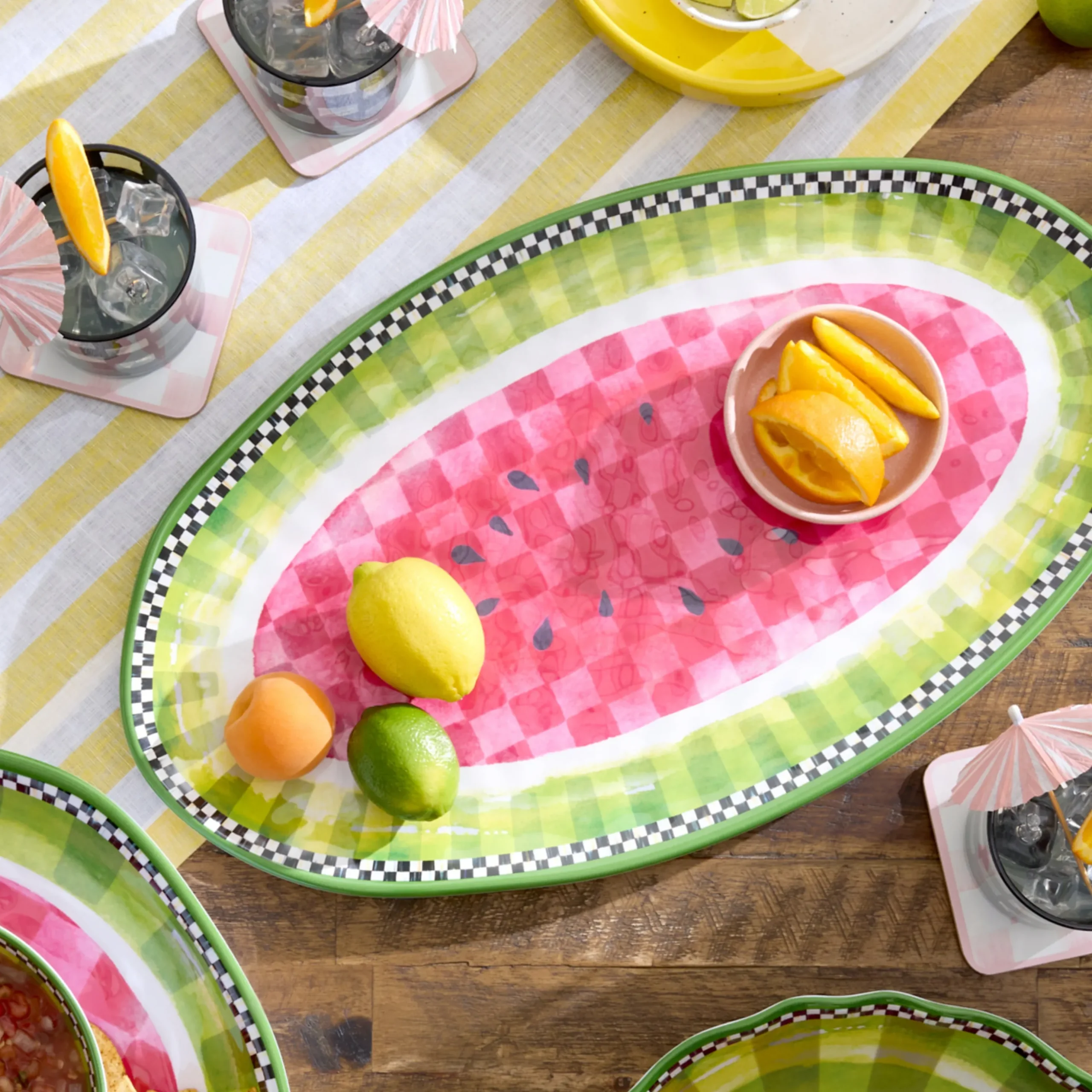 Watermelon Melamine Oval Platter