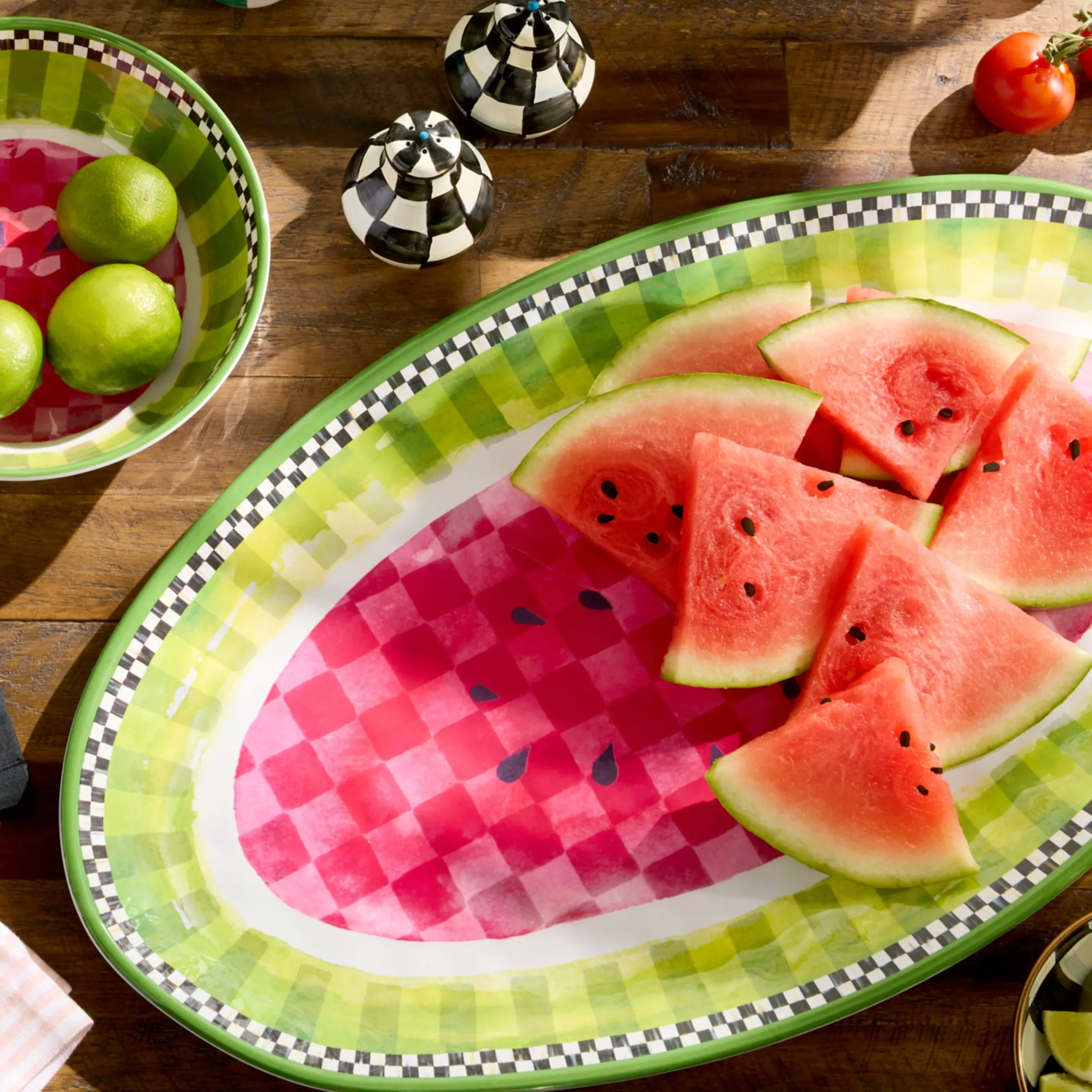 Watermelon Melamine Oval Platter