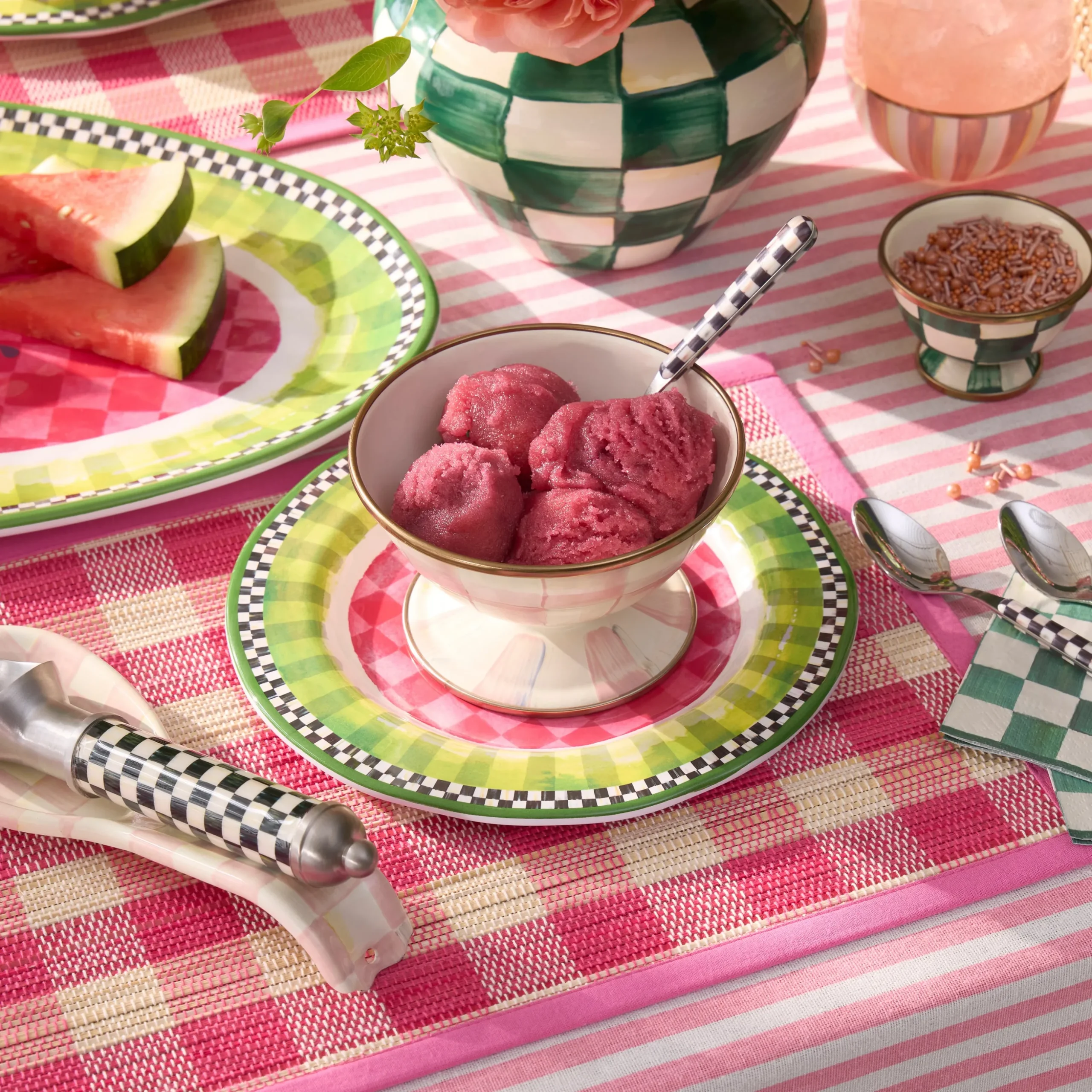 Watermelon Melamine Salad Plates, Set of 4