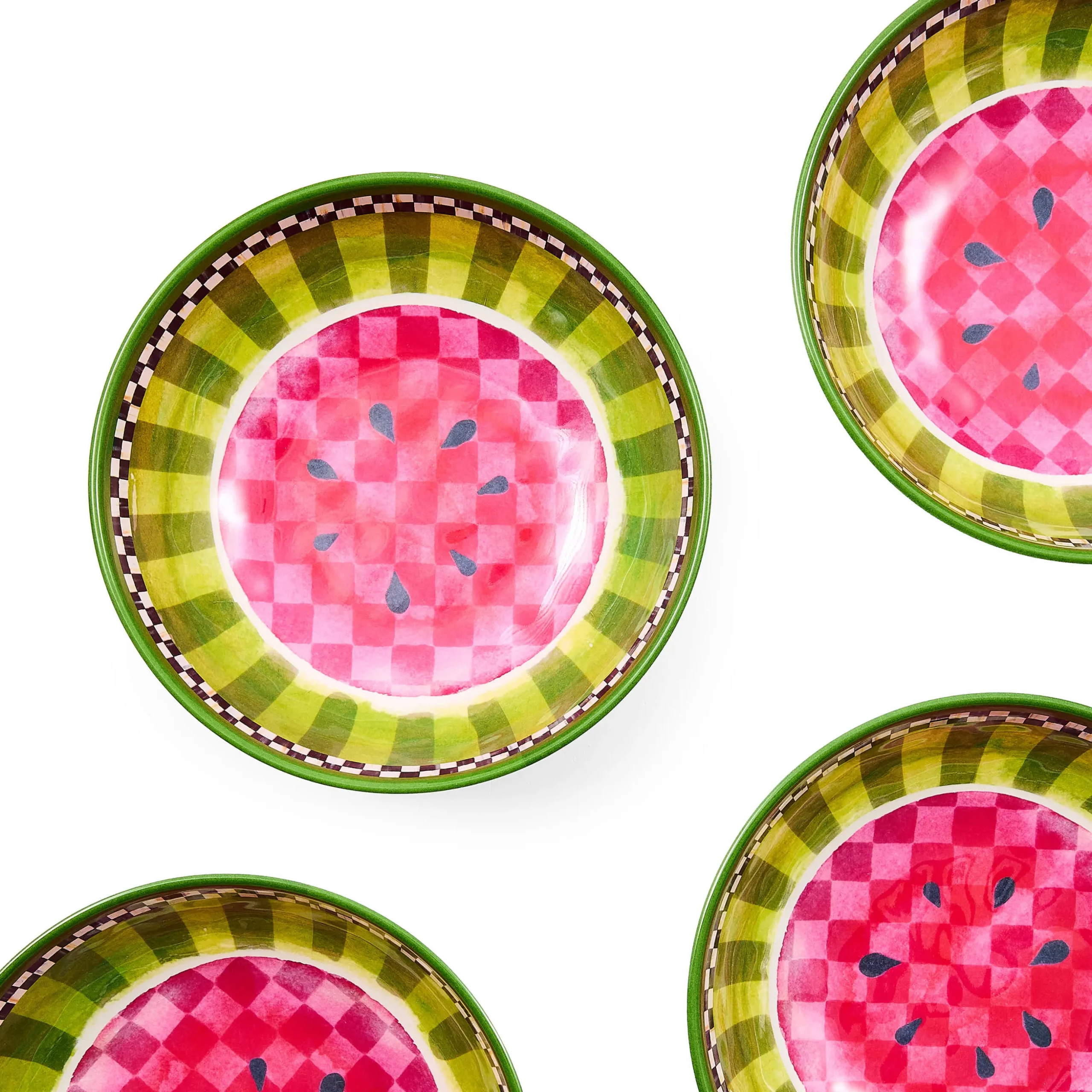 Watermelon Melamine Small Bowls, Set of 4