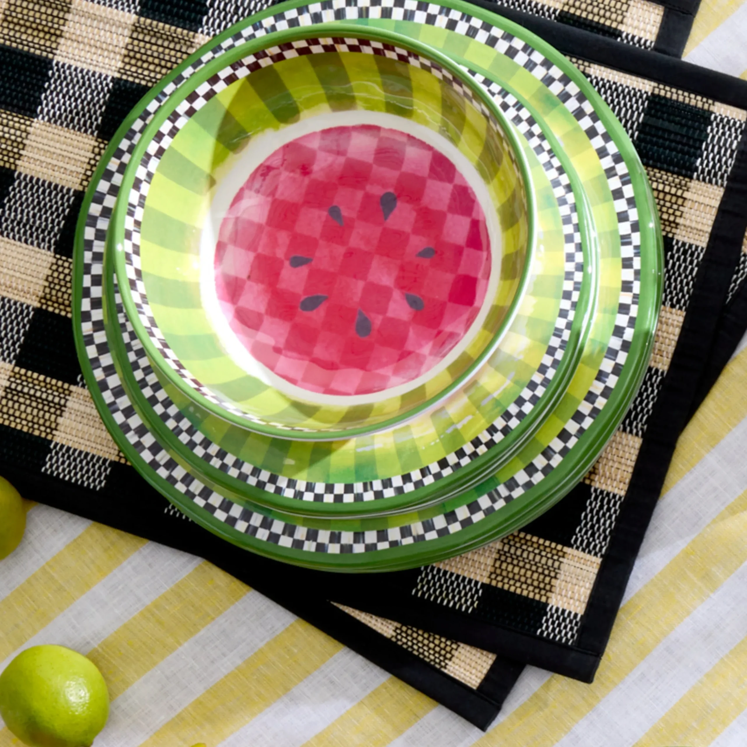 Watermelon Melamine Small Bowls, Set of 4