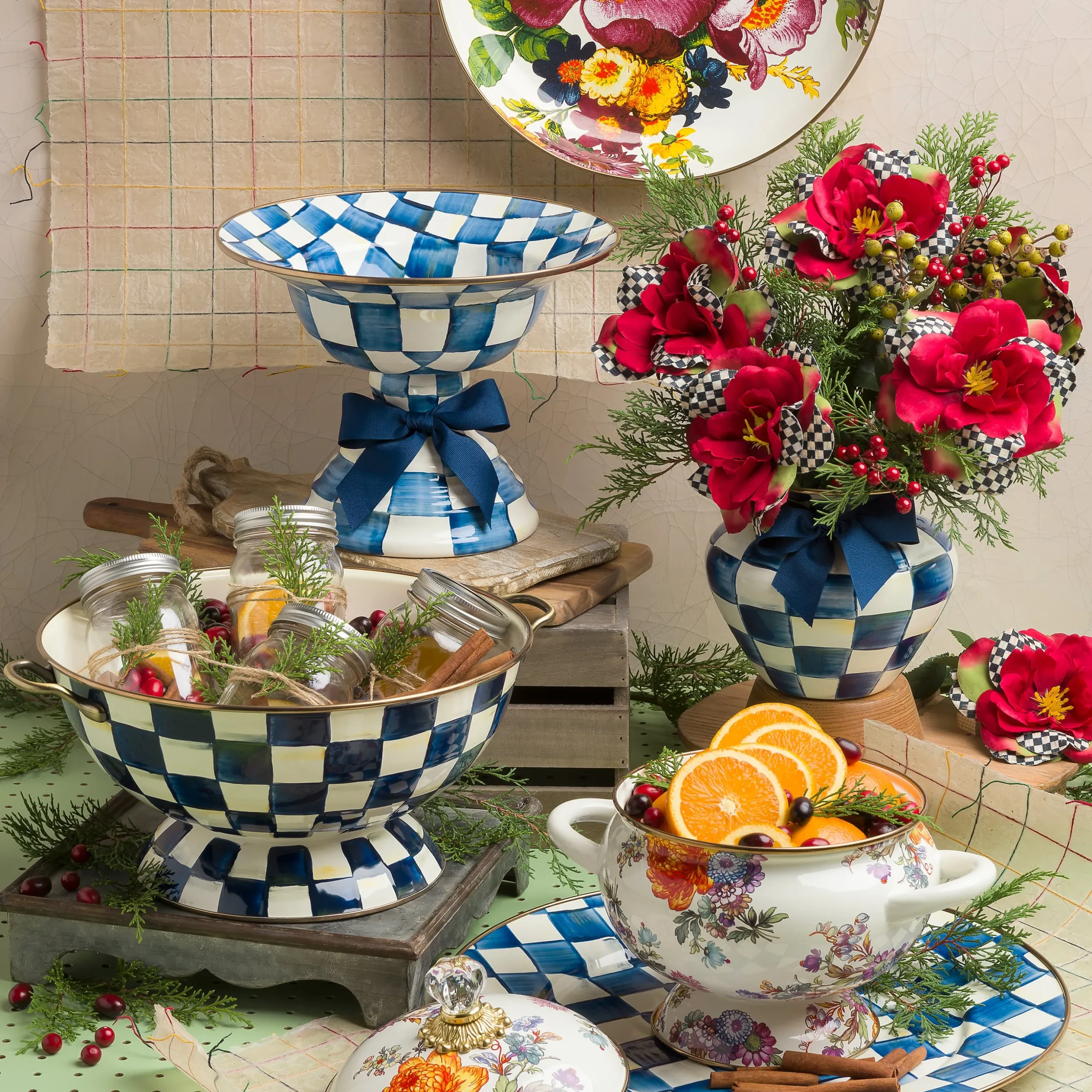 White Flower Market Abundant Bowl