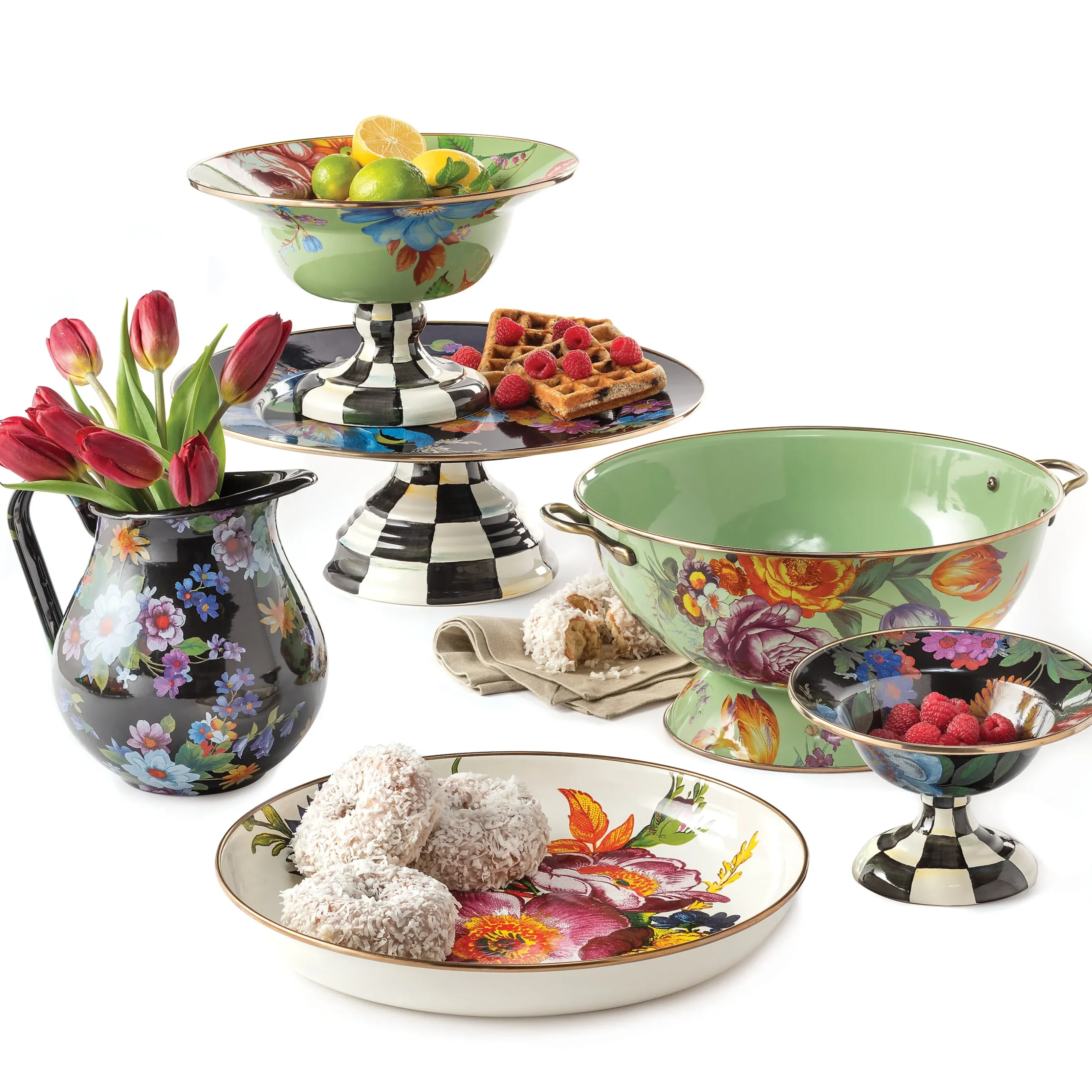 White Flower Market Abundant Bowl