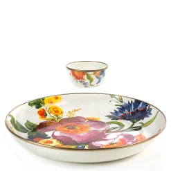 White Flower Market Chip & Dip Set