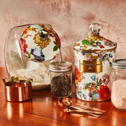 White Flower Market Medium Canister