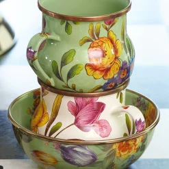 White Flower Market Mug