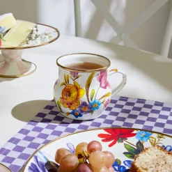White Flower Market Mug