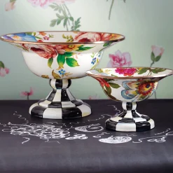 White Flower Market Small Compote