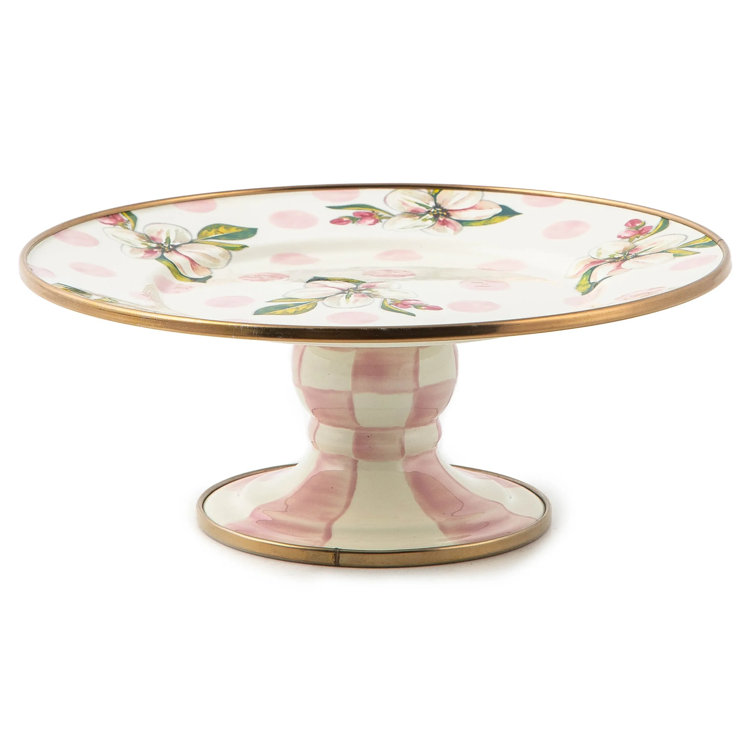 Wildflowers Pink Mini Pedestal Platter