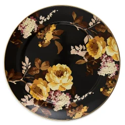Wild Rose Brown Charger Plate