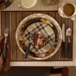 Wild Rose Brown Dinner Plate