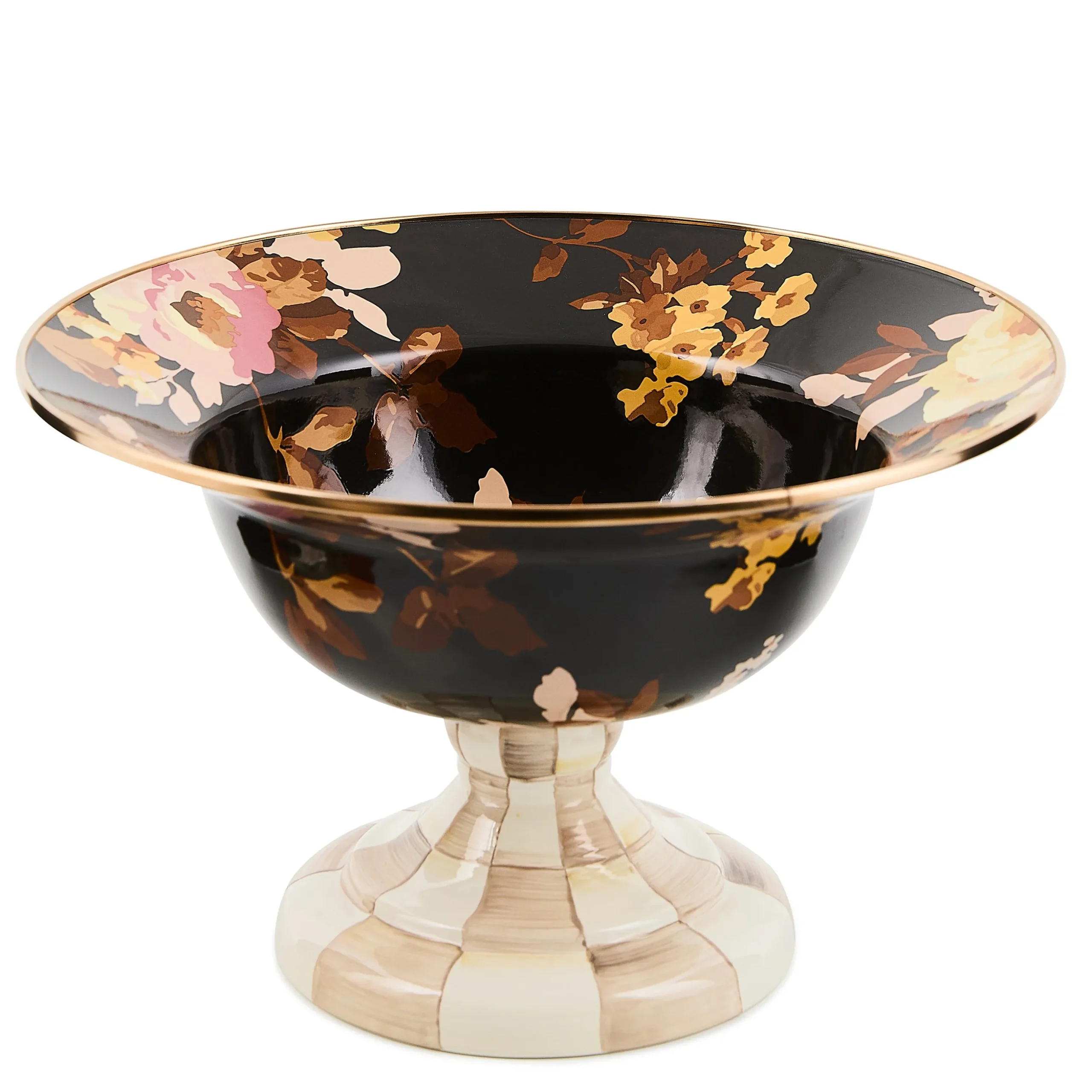 Wild Rose Brown Large Compote