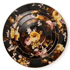 Wild Rose Brown Salad Plate
