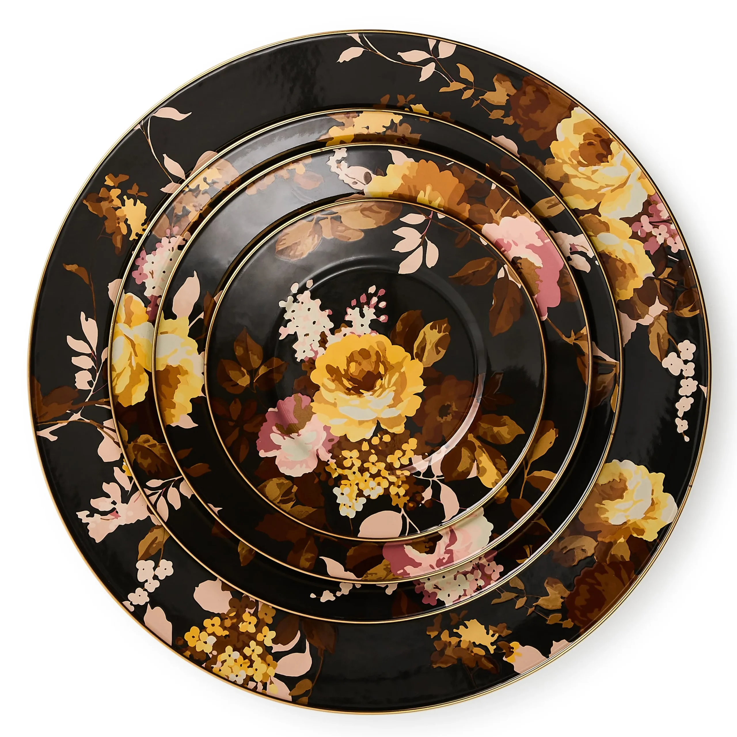 Wild Rose Brown Salad Plate
