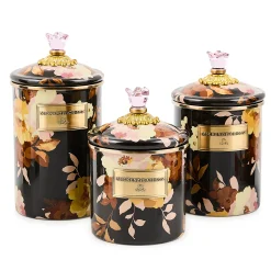 Wild Rose Brown Small Canister