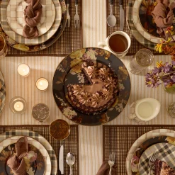 Wild Rose Brown Small Pedestal Platter
