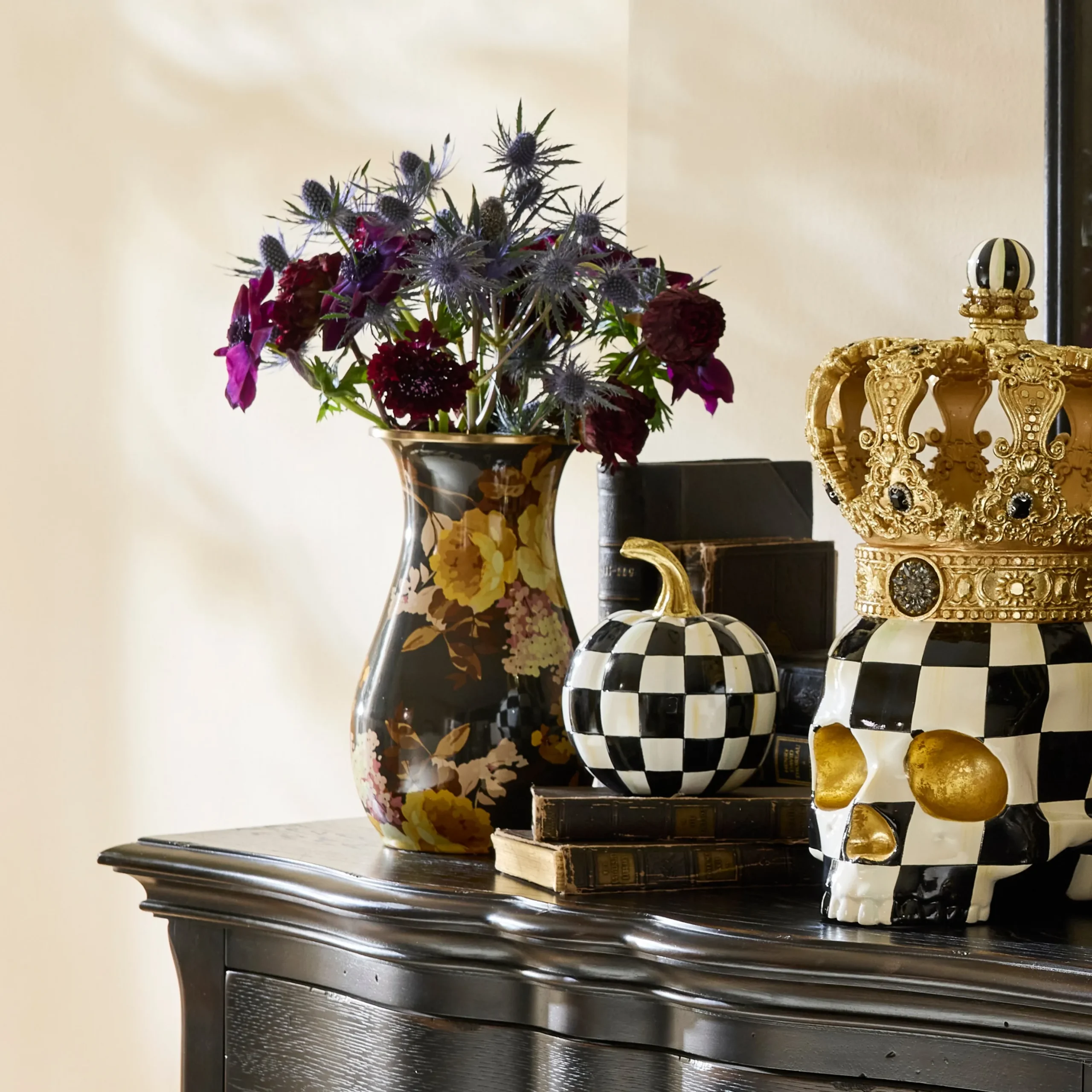 Wild Rose Brown Tall Vase