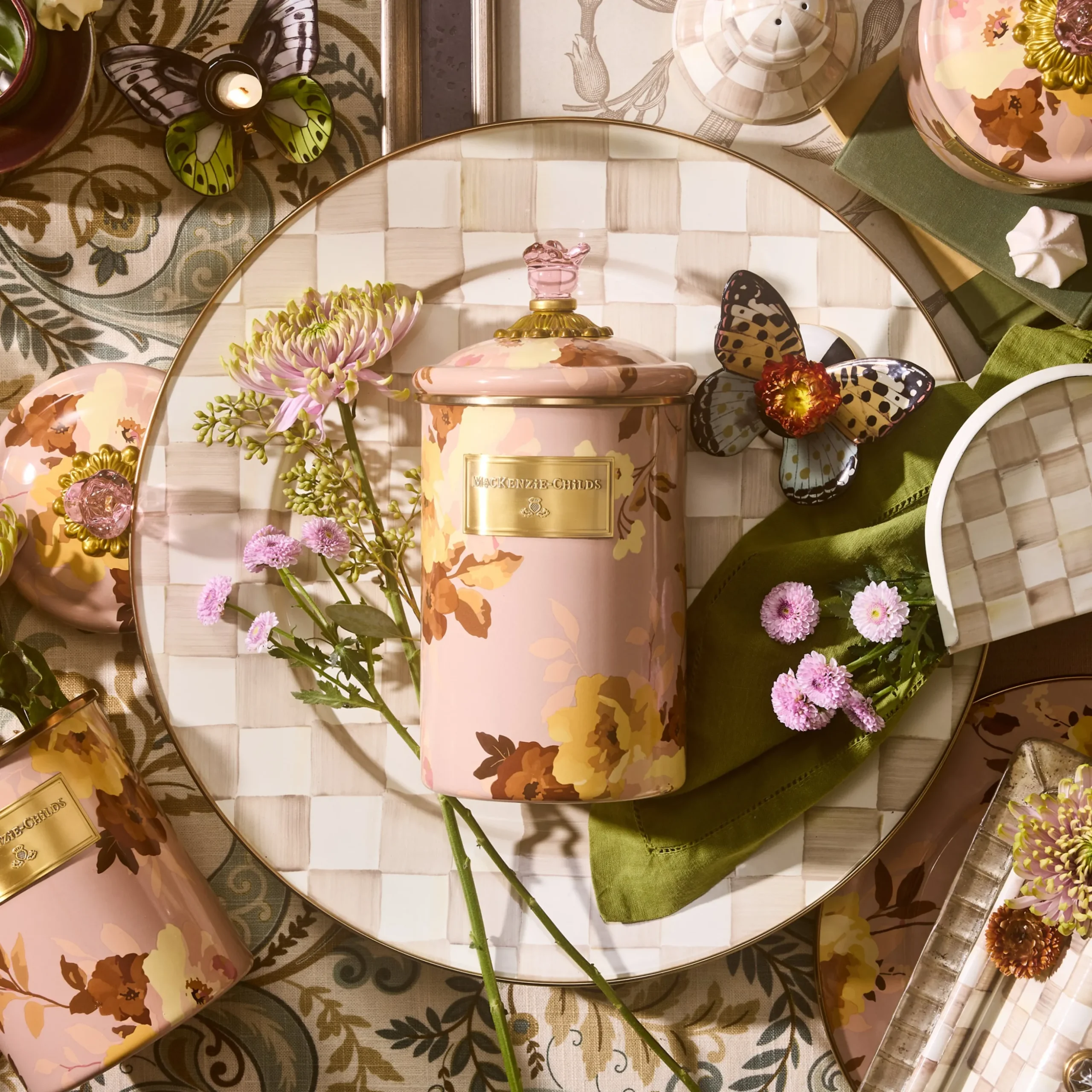 Wild Rose Mauve Large Canister