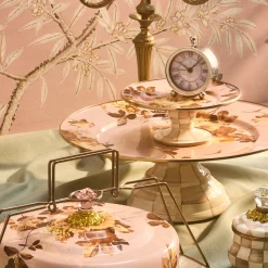Wild Rose Mauve Large Pedestal Platter