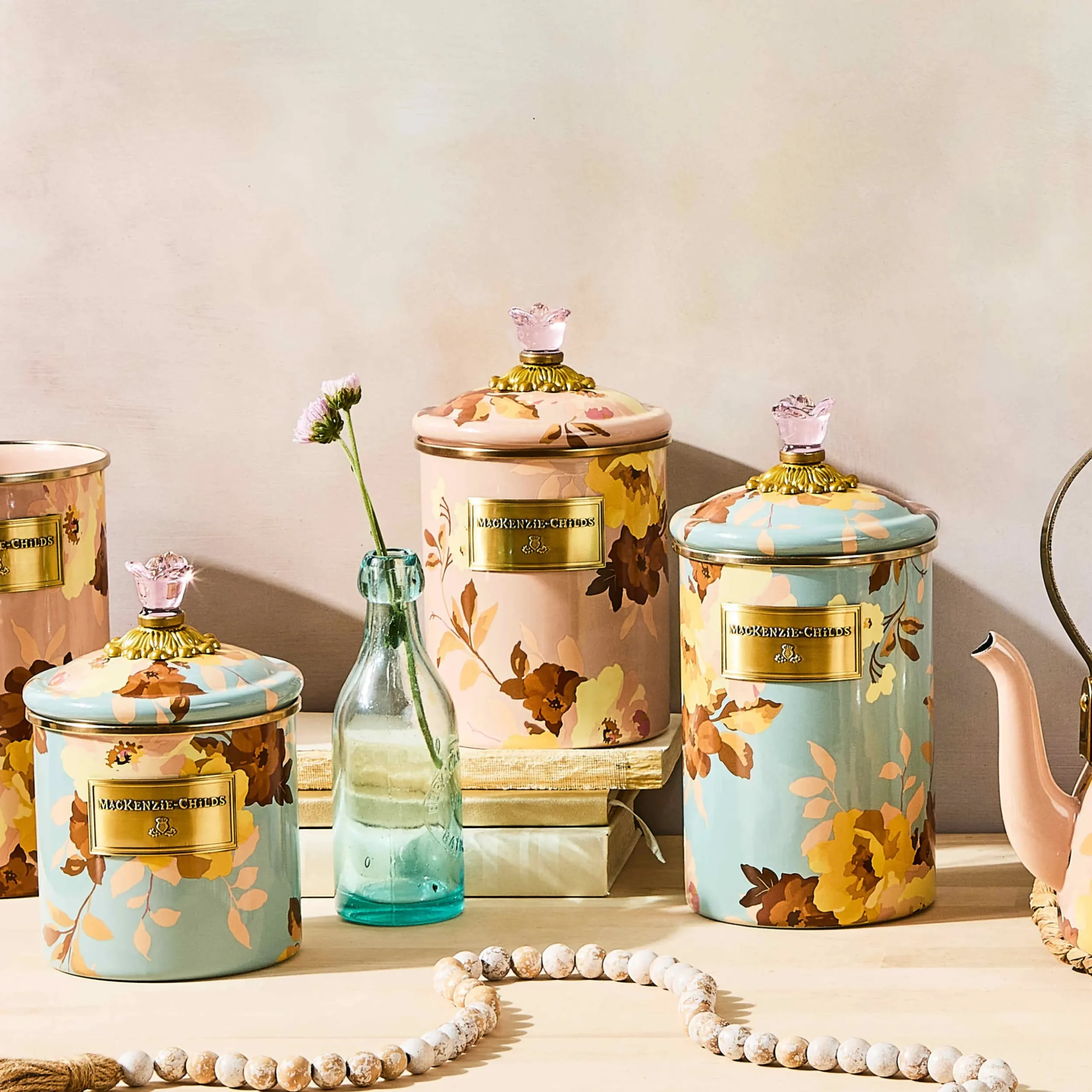 Wild Rose Mauve Medium Canister