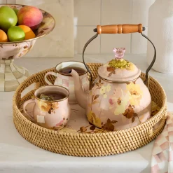 Wild Rose Mauve 2 Quart Tea Kettle