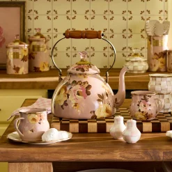 Wild Rose Mauve 3 Quart Tea Kettle