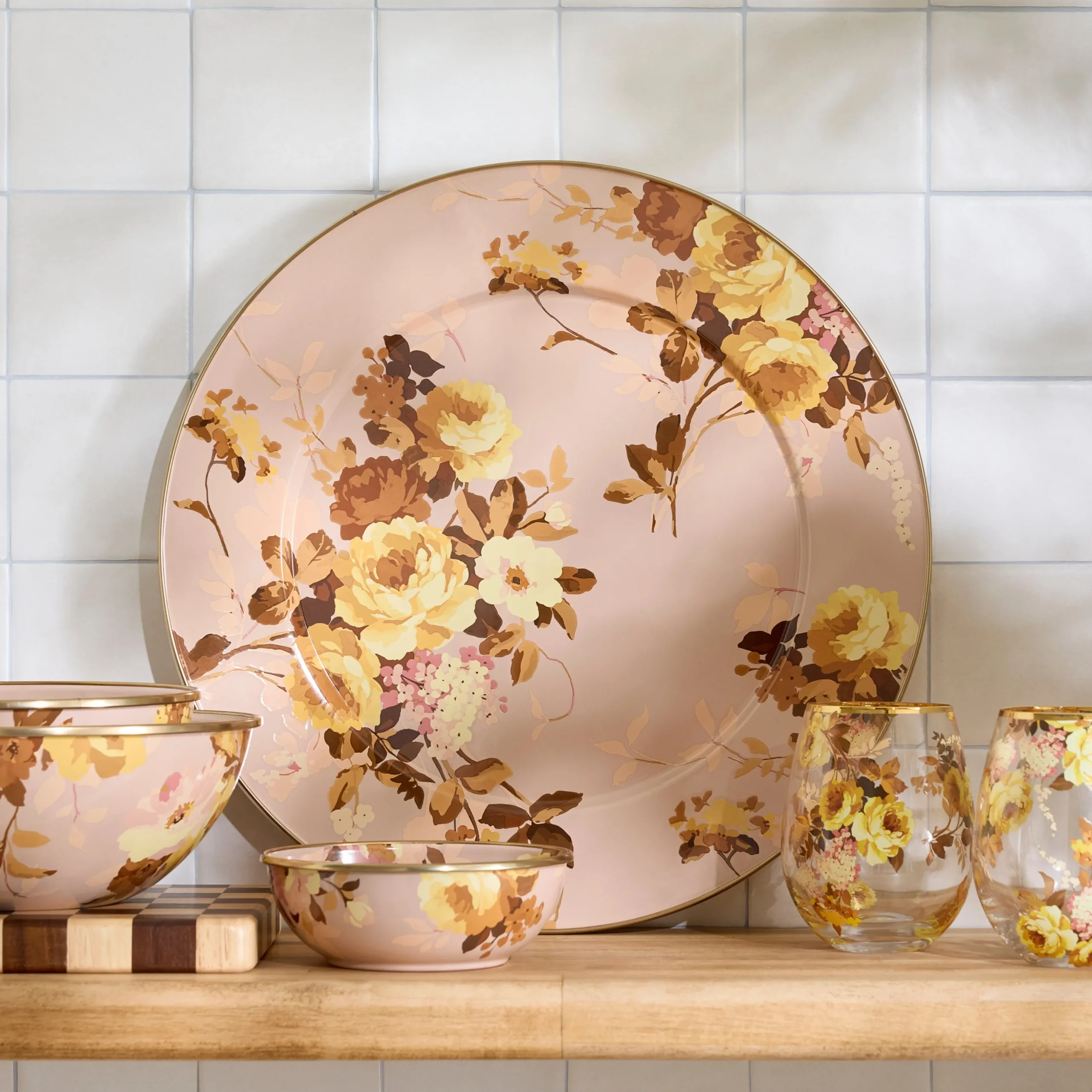 Wild Rose Mauve Serving Platter