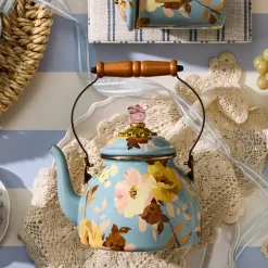 Wild Rose Slate 2 Quart Tea Kettle