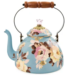 Wild Rose Slate 3 Quart Tea Kettle